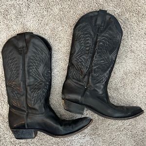 Seychelles black leather cowboy boots size 8.5